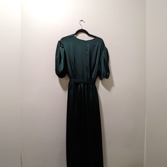 Custom Satin Green Dress - Picture 3 of 3